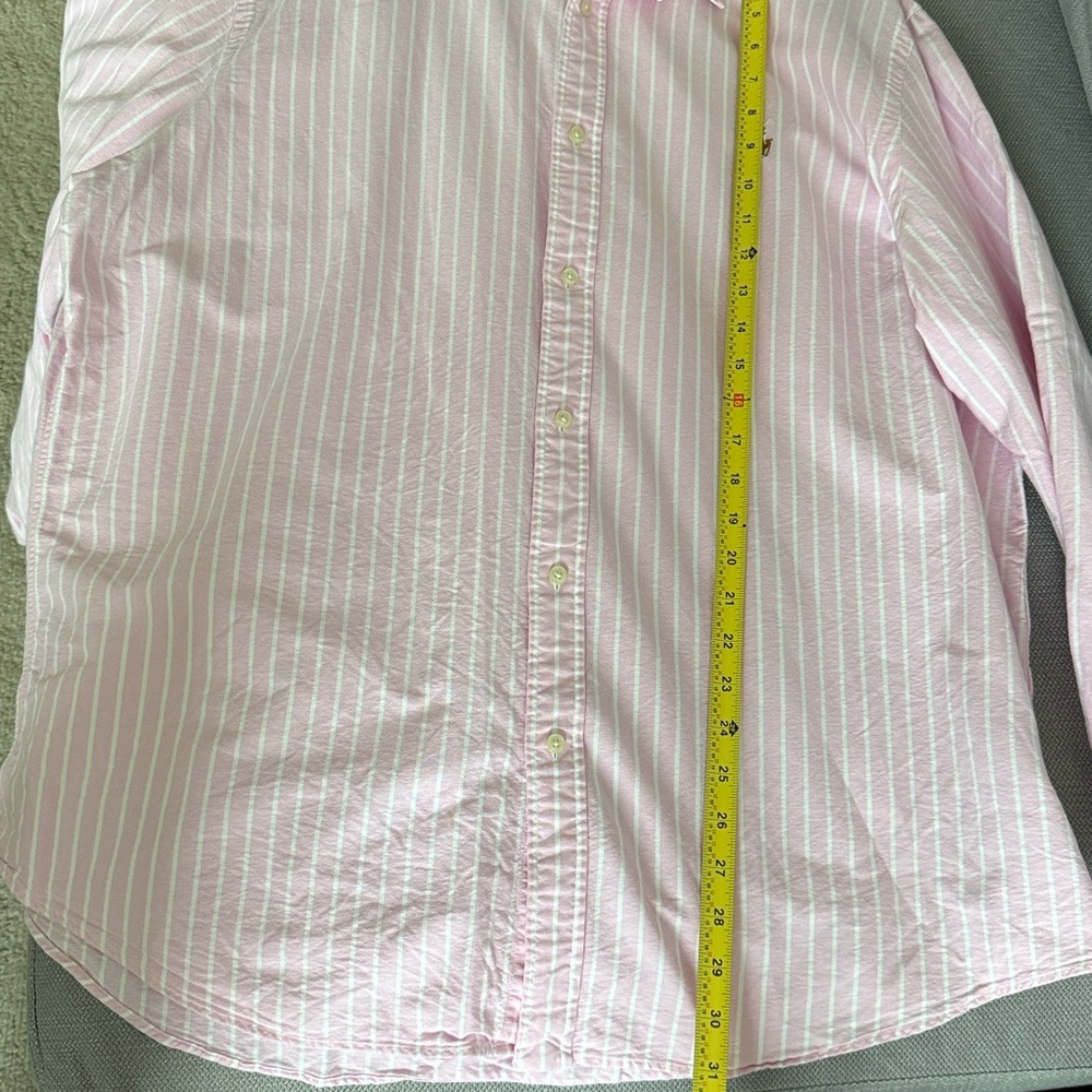 Polo by Ralph Lauren Pink and White Striped Button-Down Shirt - Picture 11 of 16